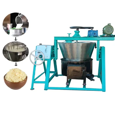 Premium Quality 130 ltr Semi-Automatic Tilting Khoya Making Machine, 5x5.5 Feet